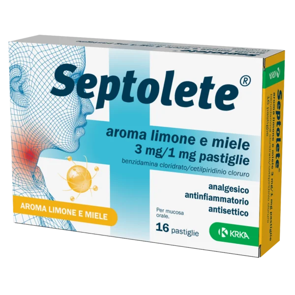 SEPTOLETE 3mg/1mg 16 pastiglie limone/miele