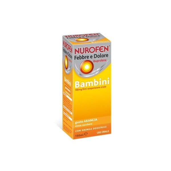 NUROFEN FEBBRE E DOLORE BAMBINI 100 mg/5ml sosp orale ARANCIA